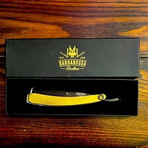 Barbarossa Brothers Yellow and Black Straight Razor